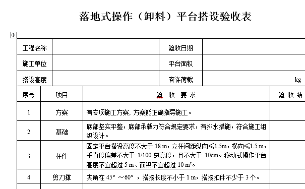 落地式操作平台搭设验收表.png